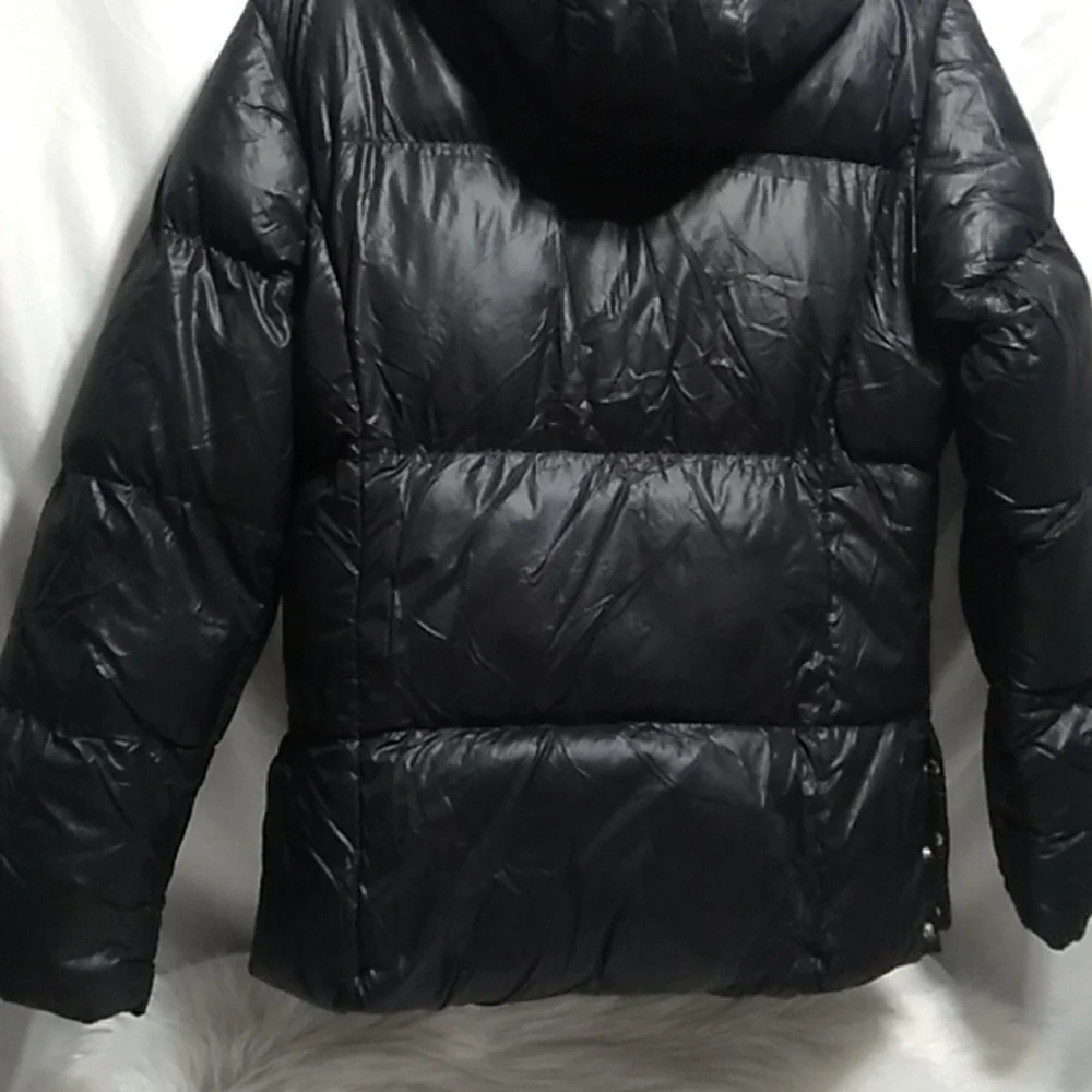RARE! LJR JR Puffer Coat Zip/Snap Button Closure Sz.L - Picture 10 of 15